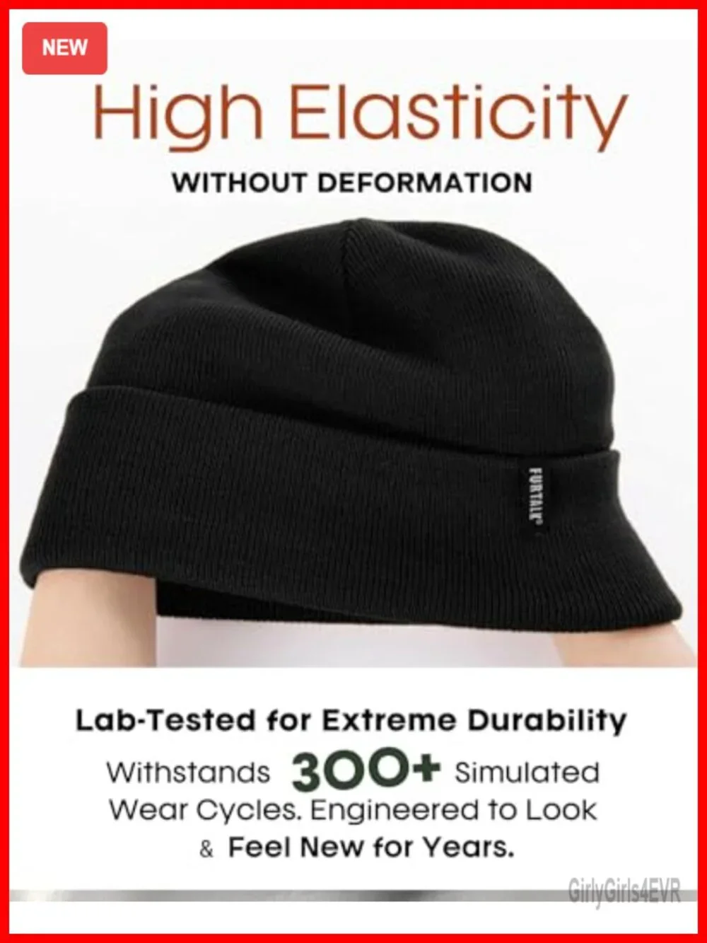 100% Acrylic Knitted Cuffed Beanie Warm Unisex Winter Hat Skull Cap